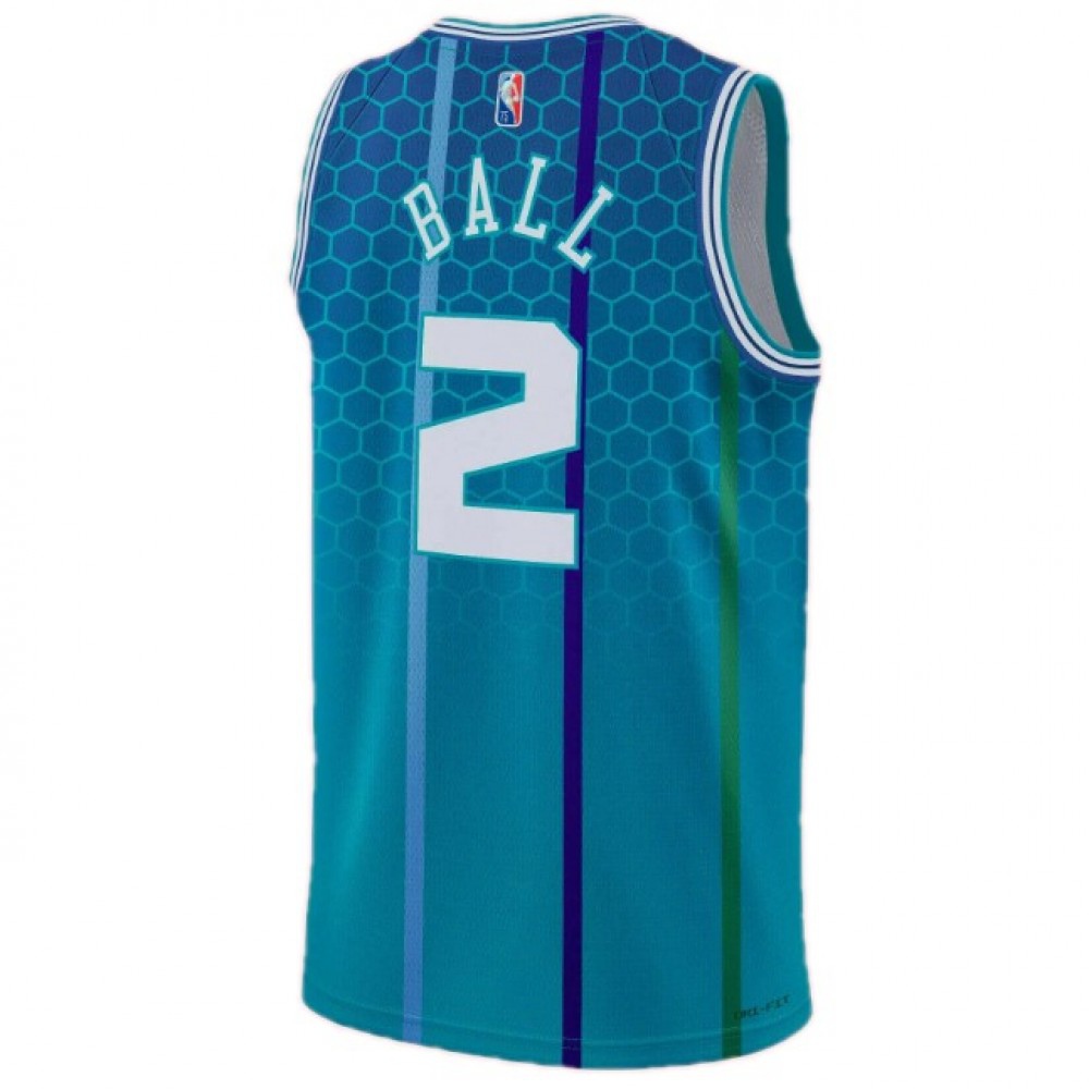 Men's Charlotte Hornets LaMelo Ball #2 Blue 2021/22 Swingman NBA Jersey - City Edition-Pro Kit Vault | Brand New 26/27 Sports Jerseys
